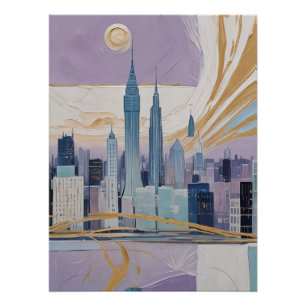 Poster Un paysage urbain lunaire