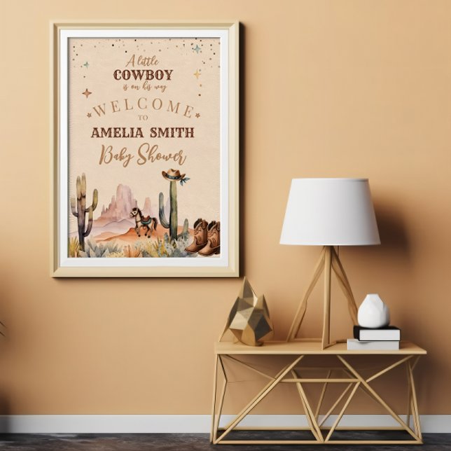 Poster Un petit Baby shower Brown pour garçon sauvage de  (Créateur téléchargé)