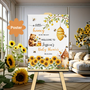 Poster Un Petit Baby shower D'Abeille De Miel
