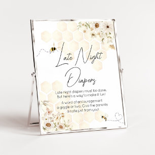 Poster Un Petit Baby shower D'Abeille De Miel Diapos De N