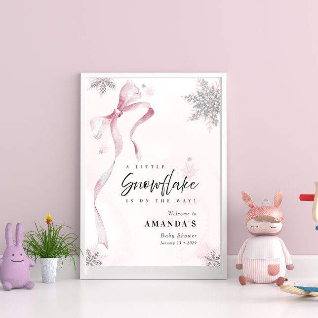 Poster Un petit Baby shower de Parties scintillant de bou (Créateur téléchargé)