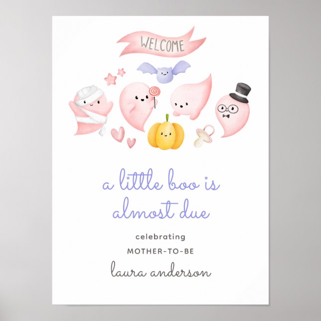 Poster Un Petit Bois De Baby shower D'Accueil Est Presque (Devant)