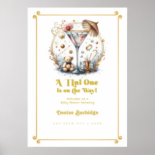 Poster Un petit bout arrive Baby Shower Bienvenue