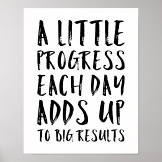 Poster Un petit devis de motivation de progrès