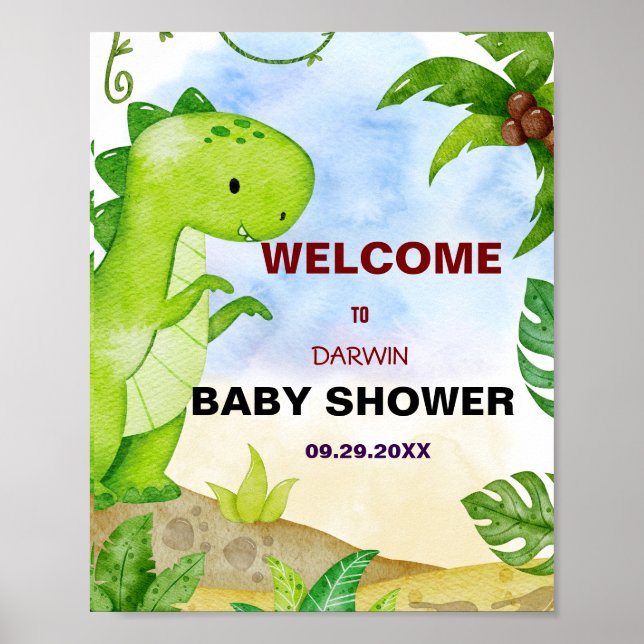 Poster Un petit Dino est bientôt à l'éclosion ! Baby show (Devant)