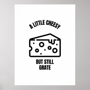 Poster Un petit jeu de fromage rigolote blague