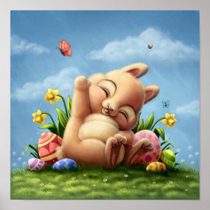 Poster Un Petit Lapin De Pâques