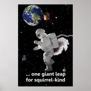 Poster Un petit pas pour le genre écureuil
