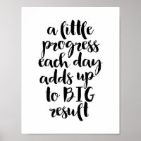 Un petit progrès chaque jour, une motivation noire