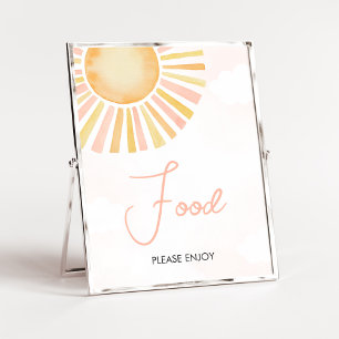 Poster Un petit rayon de soleil Baby shower nourriture