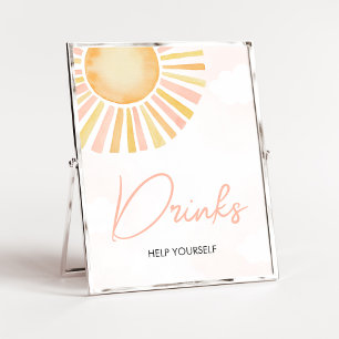 Poster Un petit rayon de soleil Boissons Baby showers