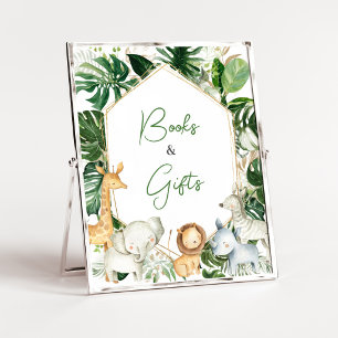 Poster Un petit signe de livres et de cadeaux de fête de 