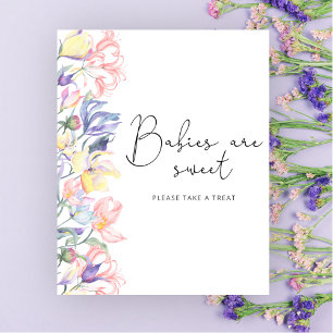 Poster Un peu de fleurs sauvages les bébés sont doux baby