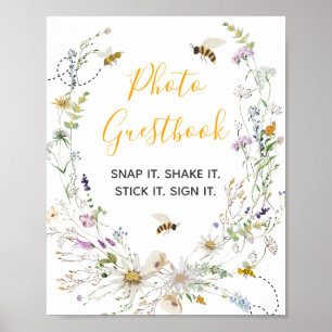 Poster Un peu de miel abeille Fleur sauvage photo livre d