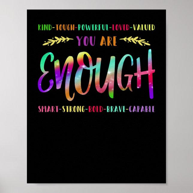 Poster Un Peu Puissant, Puissant, Aimé, Vous Êtes Assez (Devant)