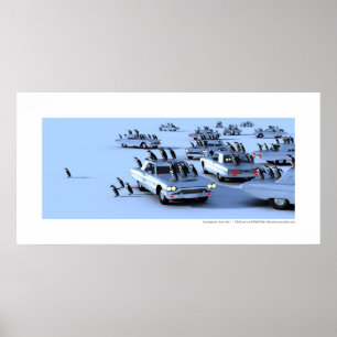 Poster Un pingouin, rien ! - T-Birds sur glace