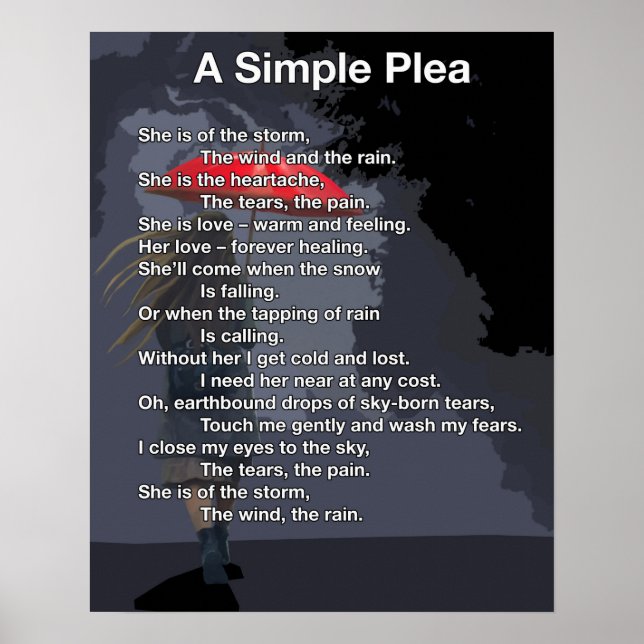 Poster Un plaidoyer simple (Devant)