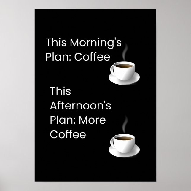 Poster Un plan de café amusant (Devant)