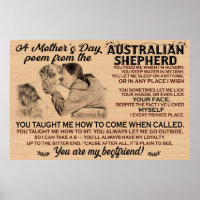 Un poème de la fête des mères du berger australien