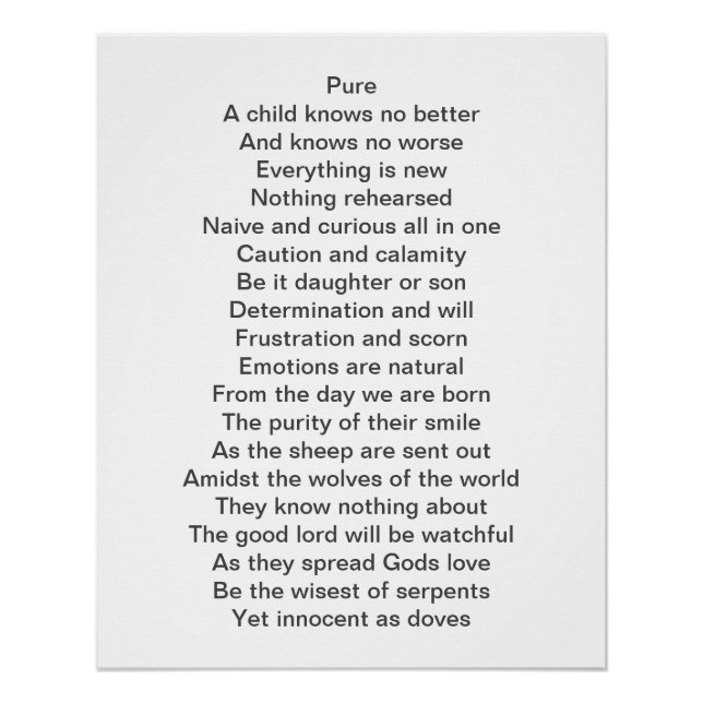 Poster Un poème sur l'enfance (Devant)