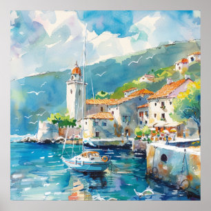 Poster Un port maritime