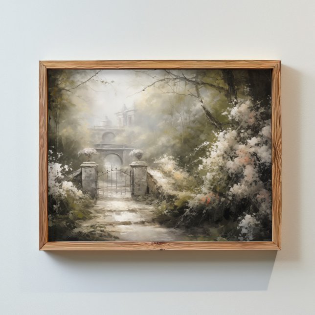 Poster un portail dans une forêt avec des fleurs (Créateur téléchargé)