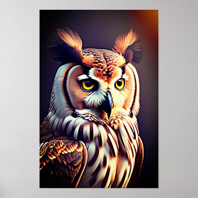 Poster Un portrait de hibou (Devant)