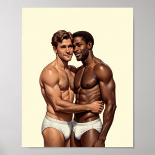 Poster Un portrait de masculinité unie