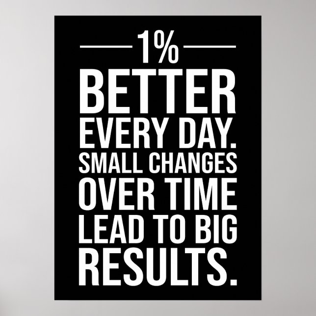 Poster Un Pour Cent De Mieux Chaque Jour, La Motivation D (Devant)