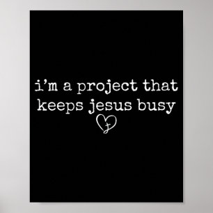 Poster Un projet qui occupe jésus drôle foi