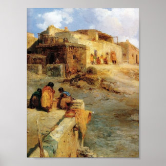 Poster Un Pueblo indien Laguna Nouveau-Mexique - 1906