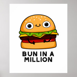 Poster Un Pun Dans Un Million Drôle De Burger Pun