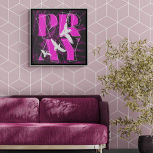 Poster Un rappel simple priez pour la foi chrétienne