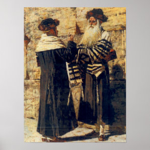Poster Un Rebe au Kotel par Vereshchagin - vers 1880