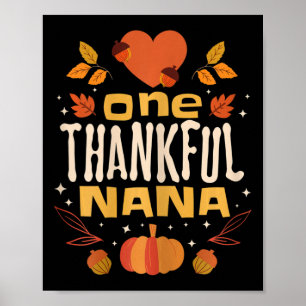 Poster Un Remerciement Nana Fall Grandma d'action de grâc