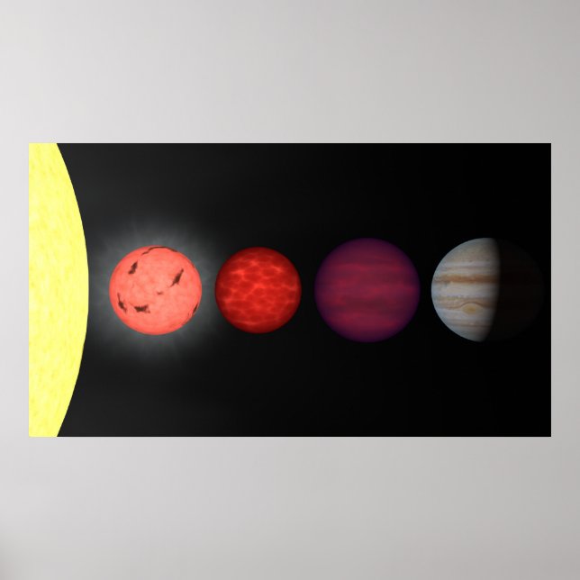 Poster Un rendu d'artiste comparant nains bruns (Devant)