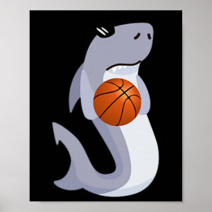 Poster Un requin amusant portant des lunettes de soleil J