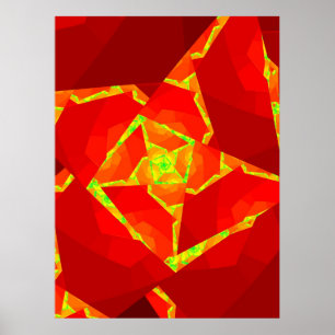 Poster Un Rose ouvert