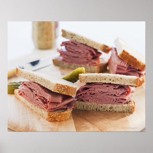 Poster Un sandwich savoureux (Devant)