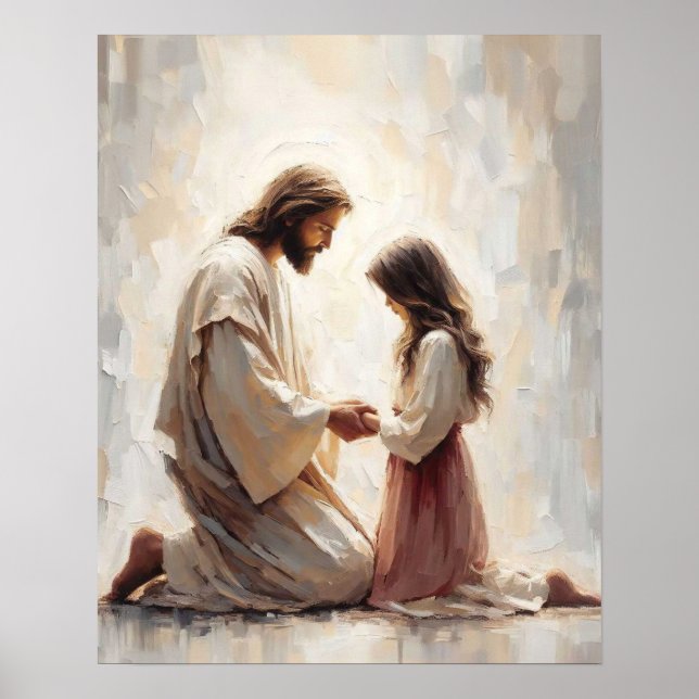 Poster Un sauveur amoureux, l'art chrétien, Jésus et la f (Devant)