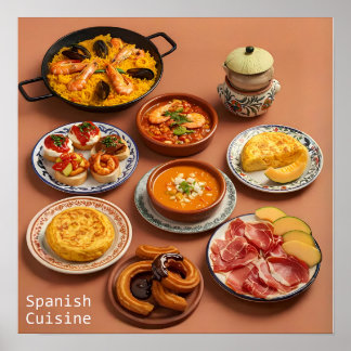 Poster Un sentier De Tapas À Travers L'Espagne