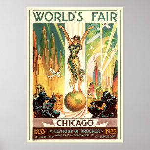 Poster Un siècle de progrès - l'Exposition universelle