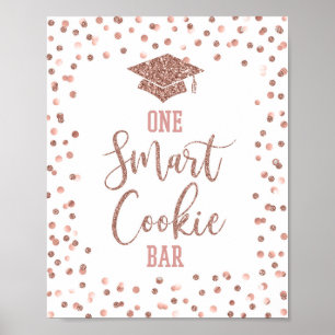 Poster Un Smart Cookie Bar Graduation Signale Rose Gold