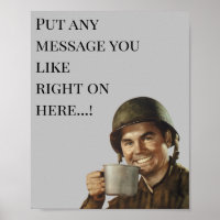 Un soldat de l'armée Humour militaire Joke Gag