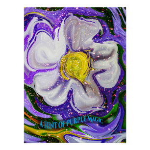 Poster Un soupçon de magie violette - puissance des fleur