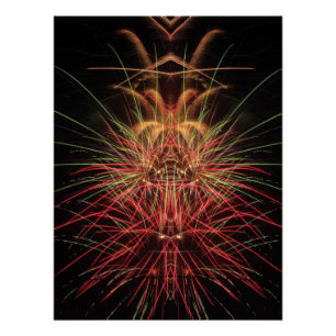 Poster Un spectacle de feux d'artifice la nuit