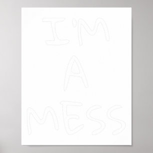 Poster Un stress anxieux de dépression du mess