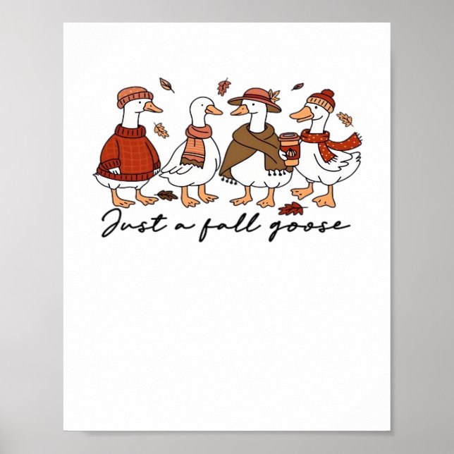 Poster Un T-shirt trop grand pour une oie automne (Devant)