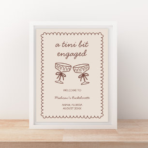 Poster Un Tini Bit Engagé Espresso Martini Bachelorette