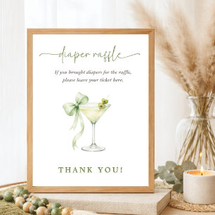 Poster Un tirage au sort de couches pour une Baby Shower 